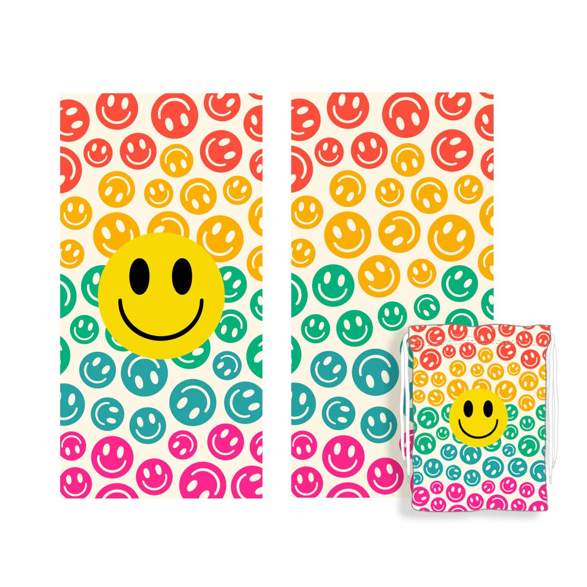 Smiley Face Quick Dry beach towel