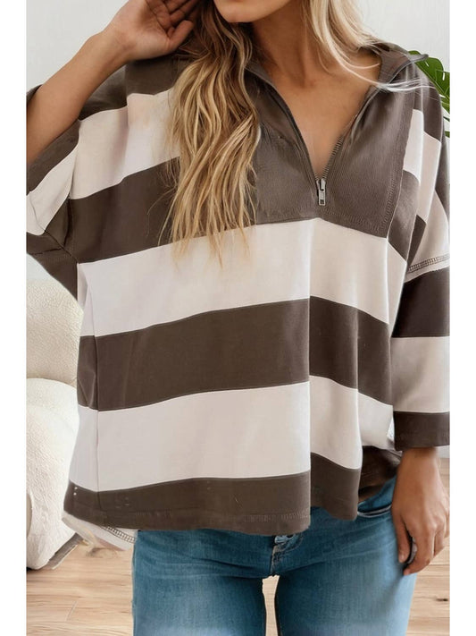 Marnie Top in Brown Stripe