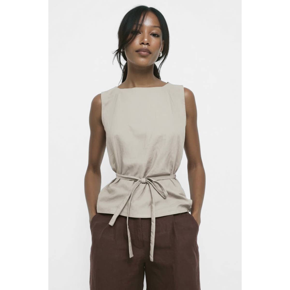 Aubrey Top in Tan