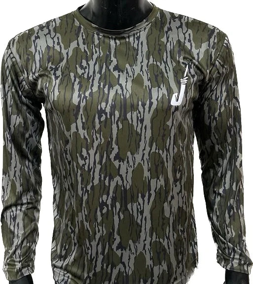 Long Sleeve Performance Tee in Bottomland Camo