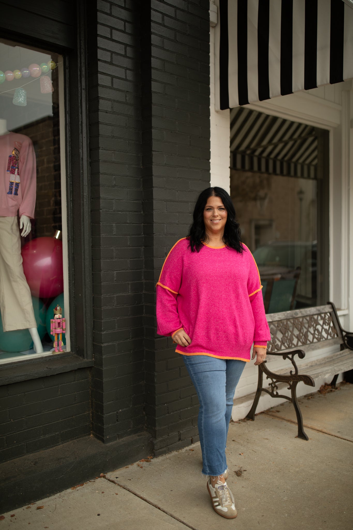 Kelsey Sweater in Hot Pink