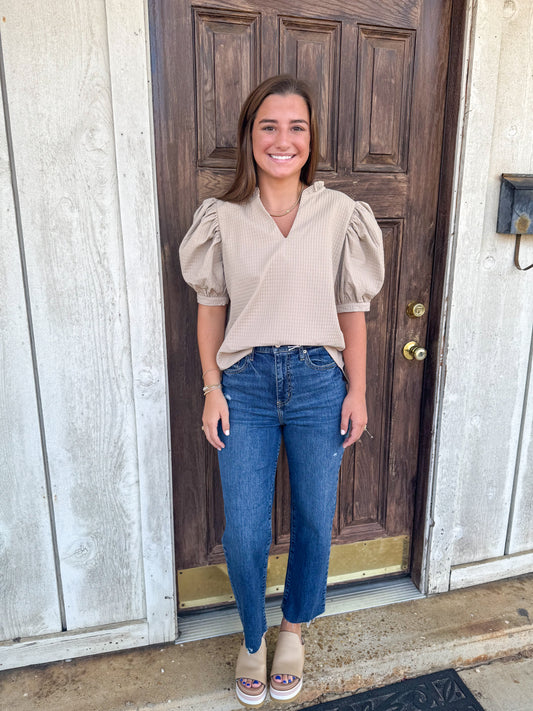 Megan Top in Beige