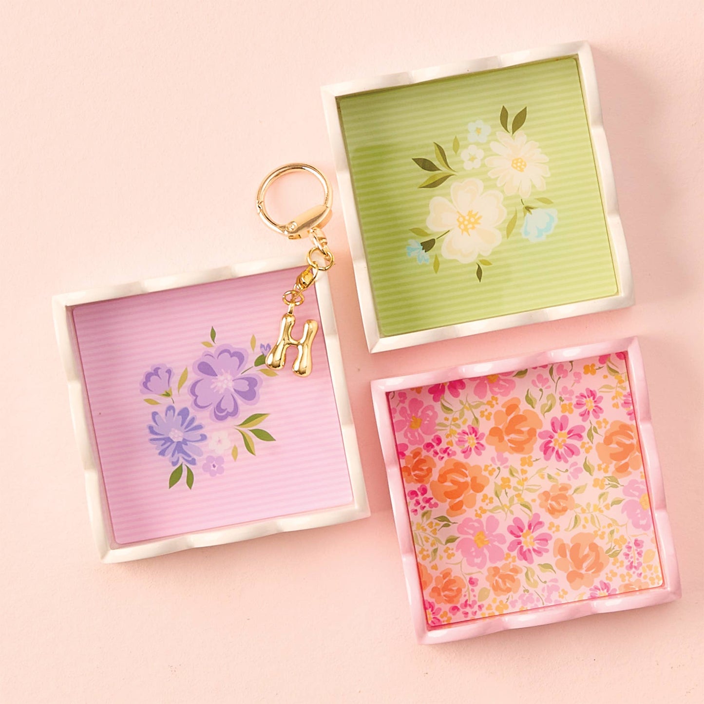 Scallop Trinket Tray-Secret Garden Pink