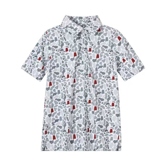 AL Camo Polo (Crimson/Gray)