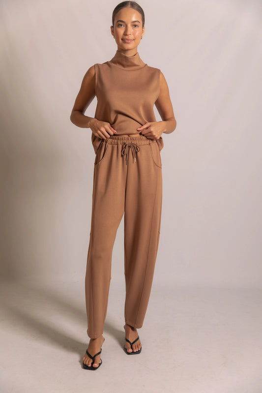 P.Cill Butter Modal Barrel Leg Pull On Pants