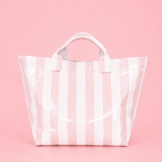 Colorful Stripe Wipeable Tote Bag