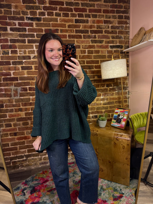Libby Sweater in Hunter Green