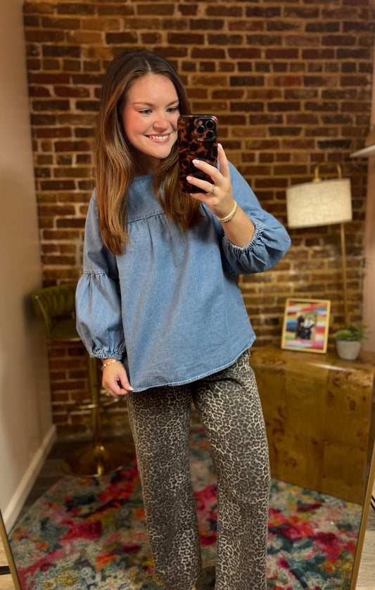 Lori Top in Denim