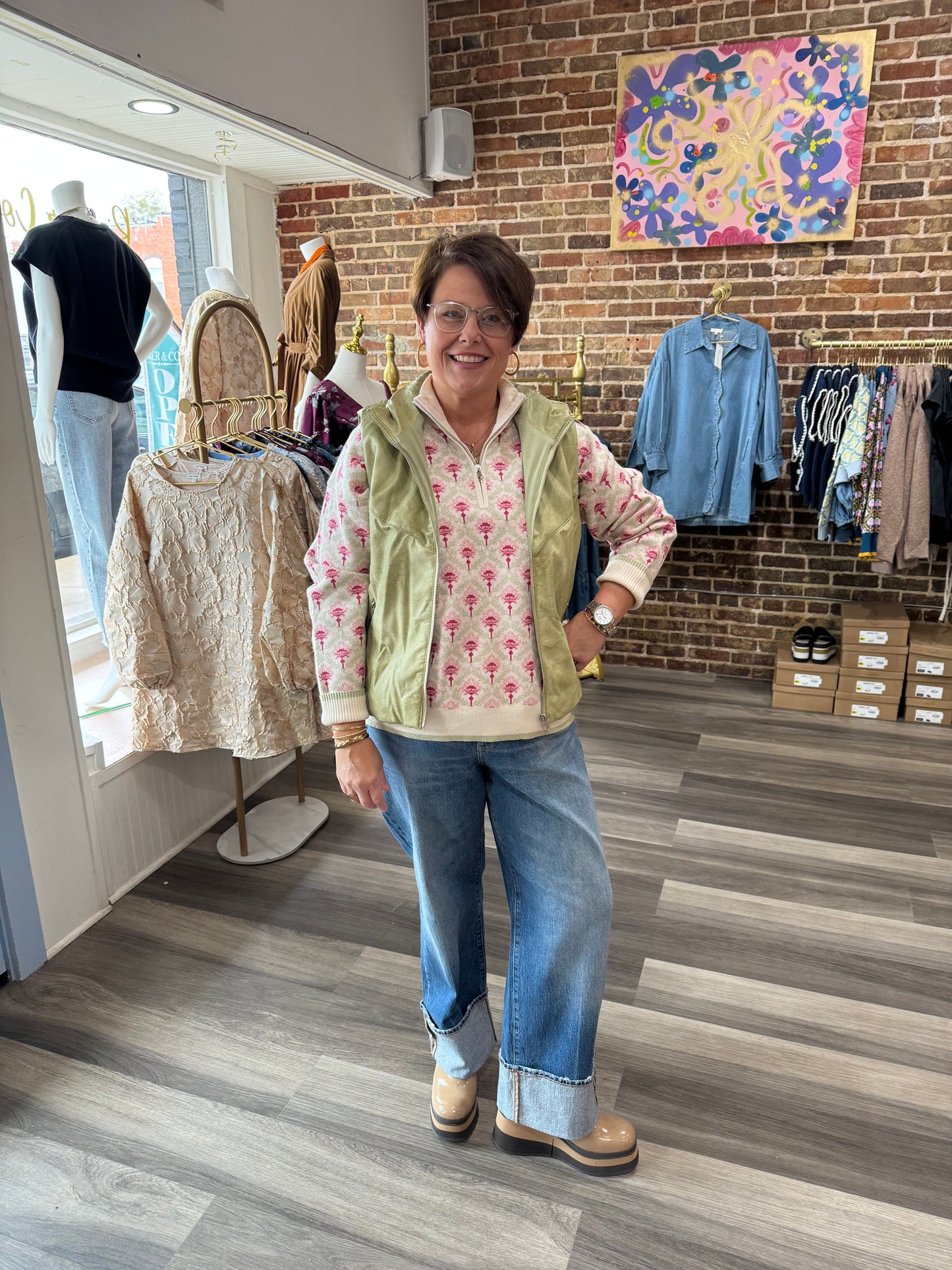 Amelia Vest in Light Green