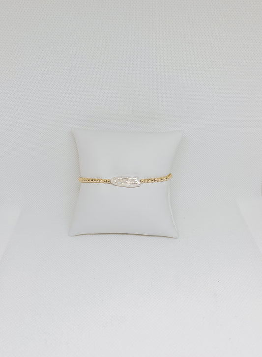 Chrishell gold bead bracelet