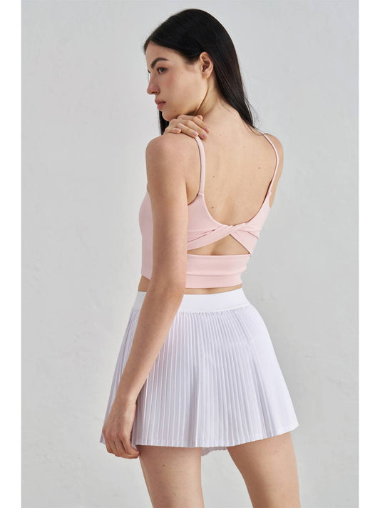 Twist Back Tank in Pink