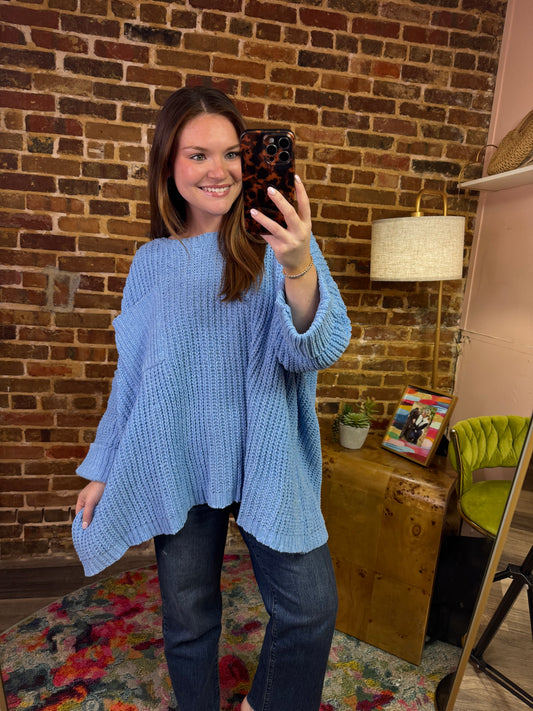 Libby Sweater in Carolina Blue