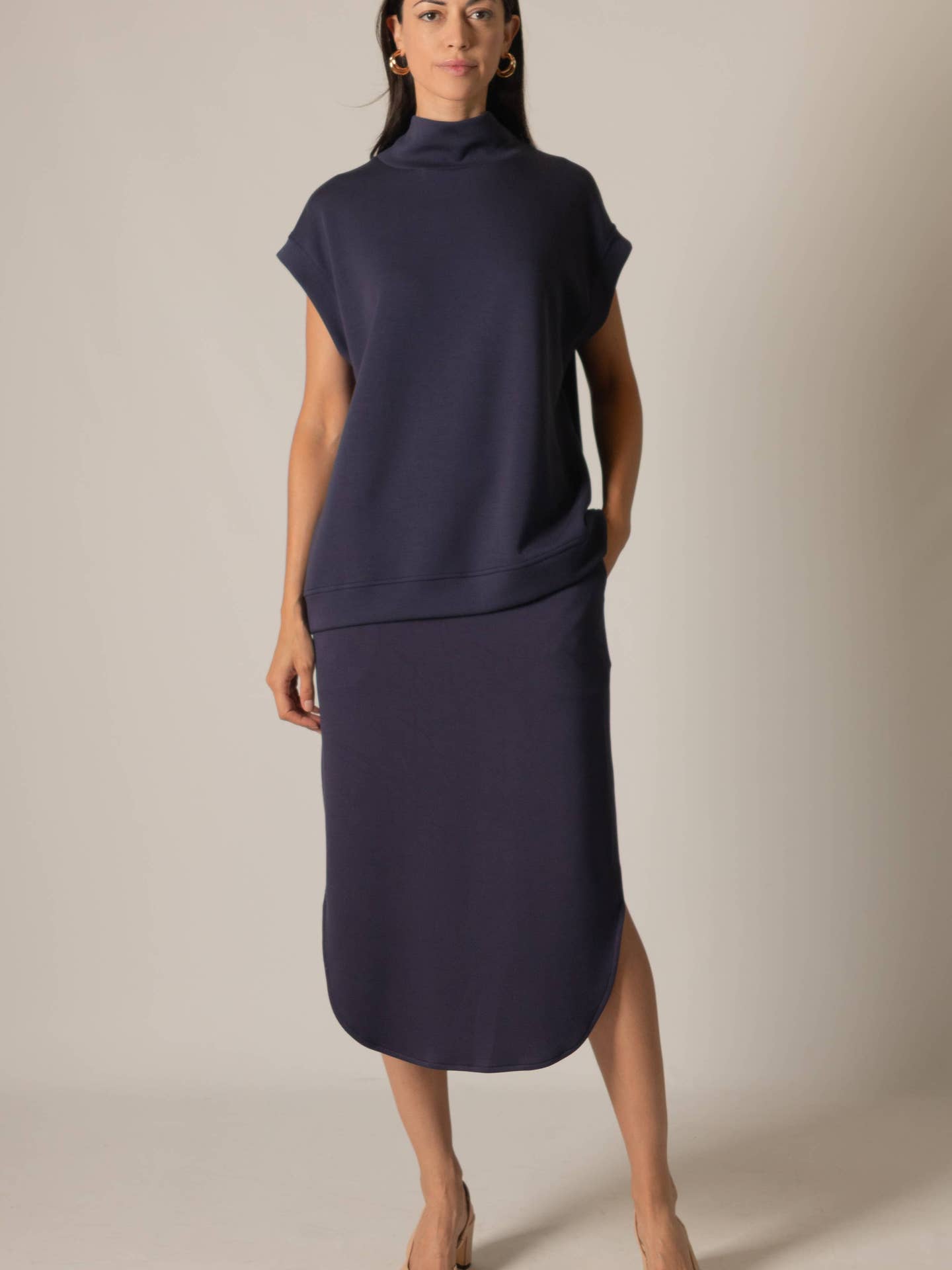 Butter Model Oversized Mock Neck