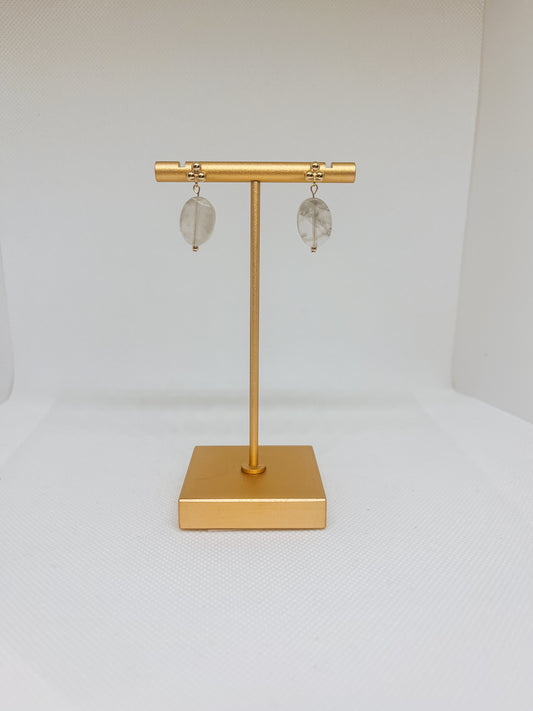 Cloudy Quartz earring