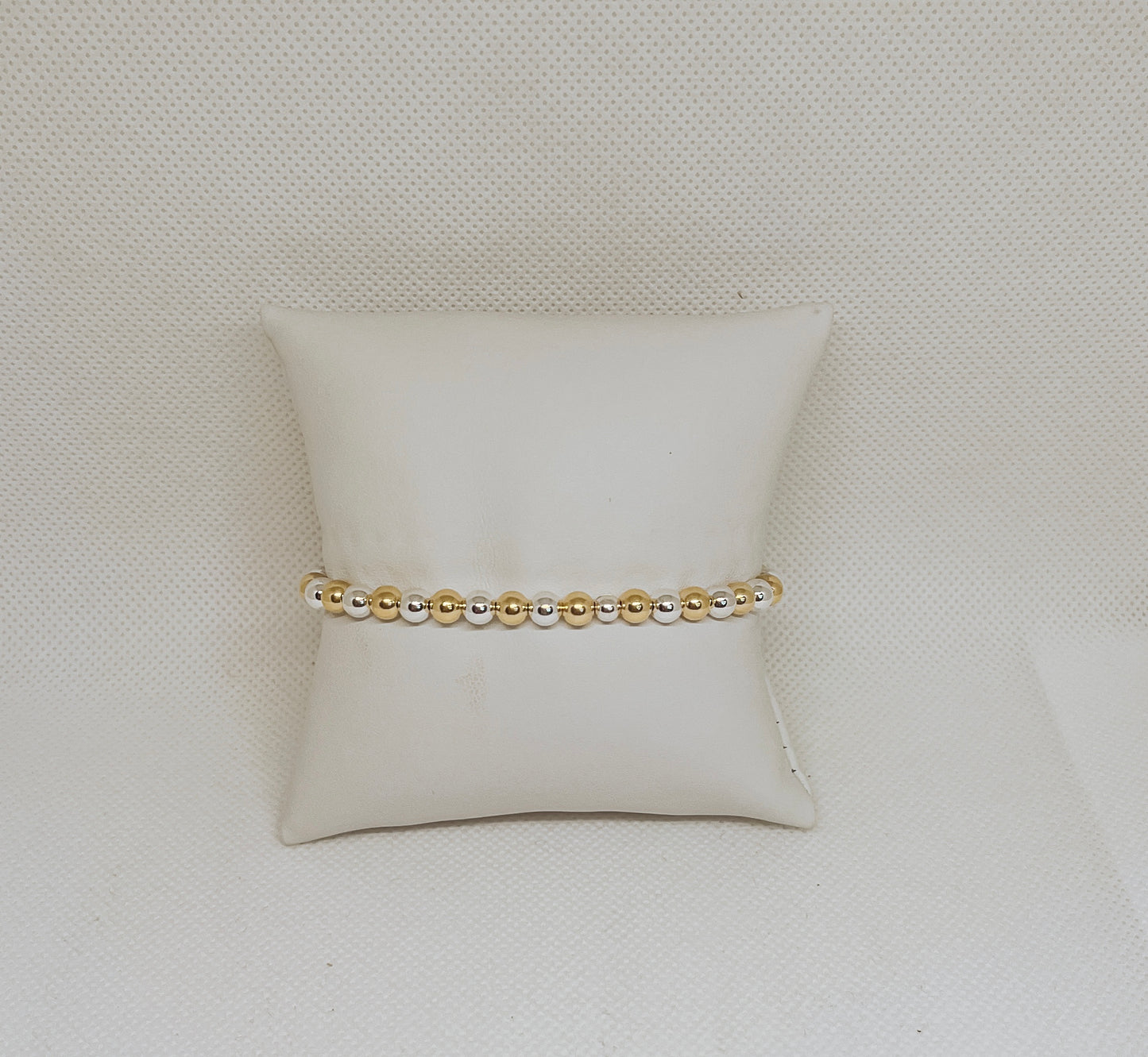 Classic 2 Tone Gold Bead Bracelet