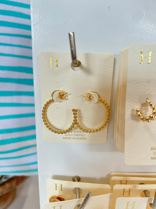 Large Gold Bubble Hoop