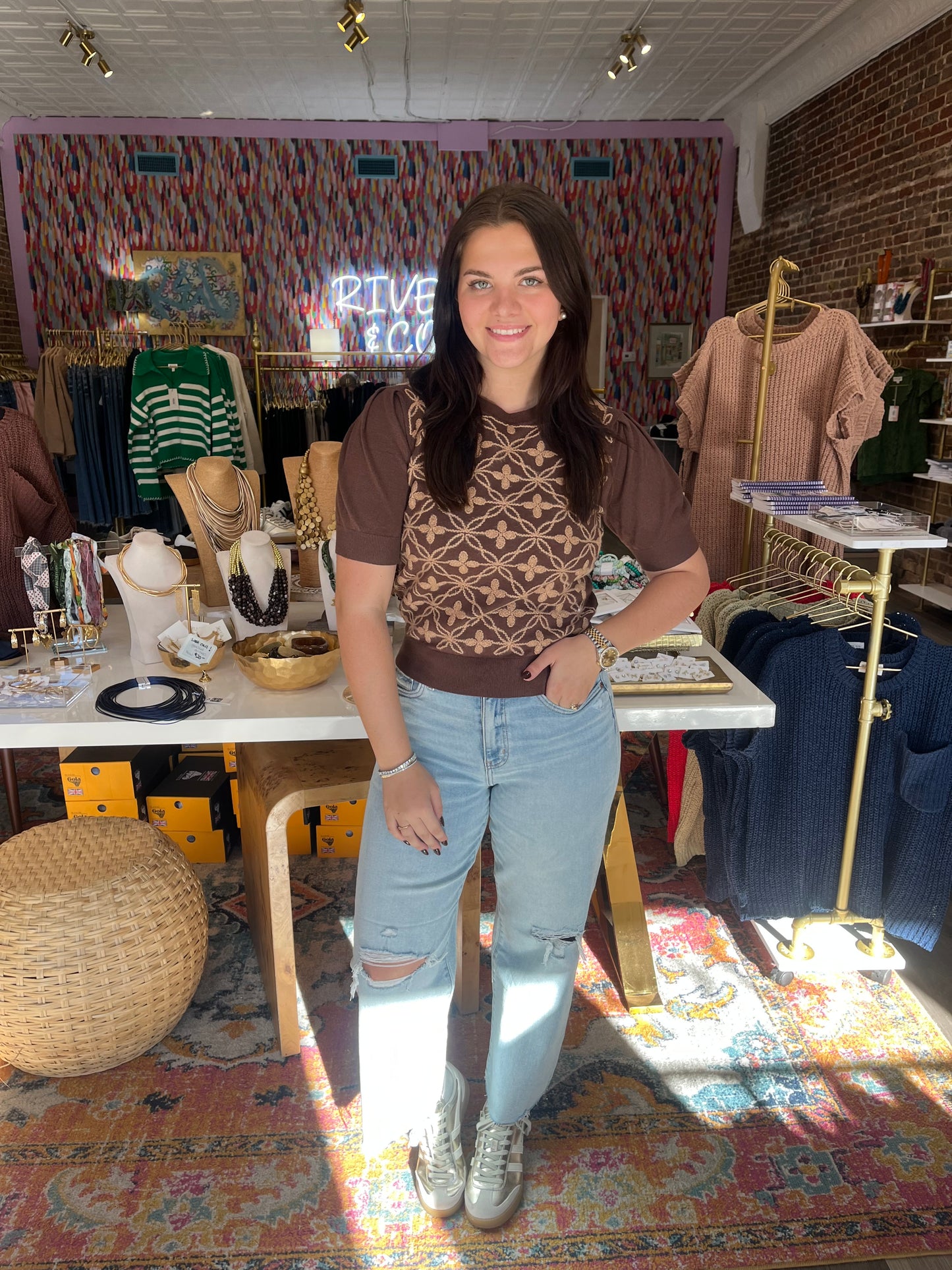 Hallie Sweater in Brown Latte