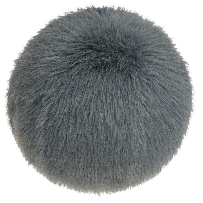 Blue/Grey Faux Fox Fur Pillow