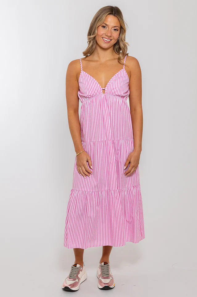 Karlie Stripe Poplin Cami Dress