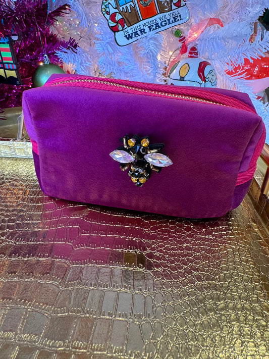 sixton london makeup bag purple - medium