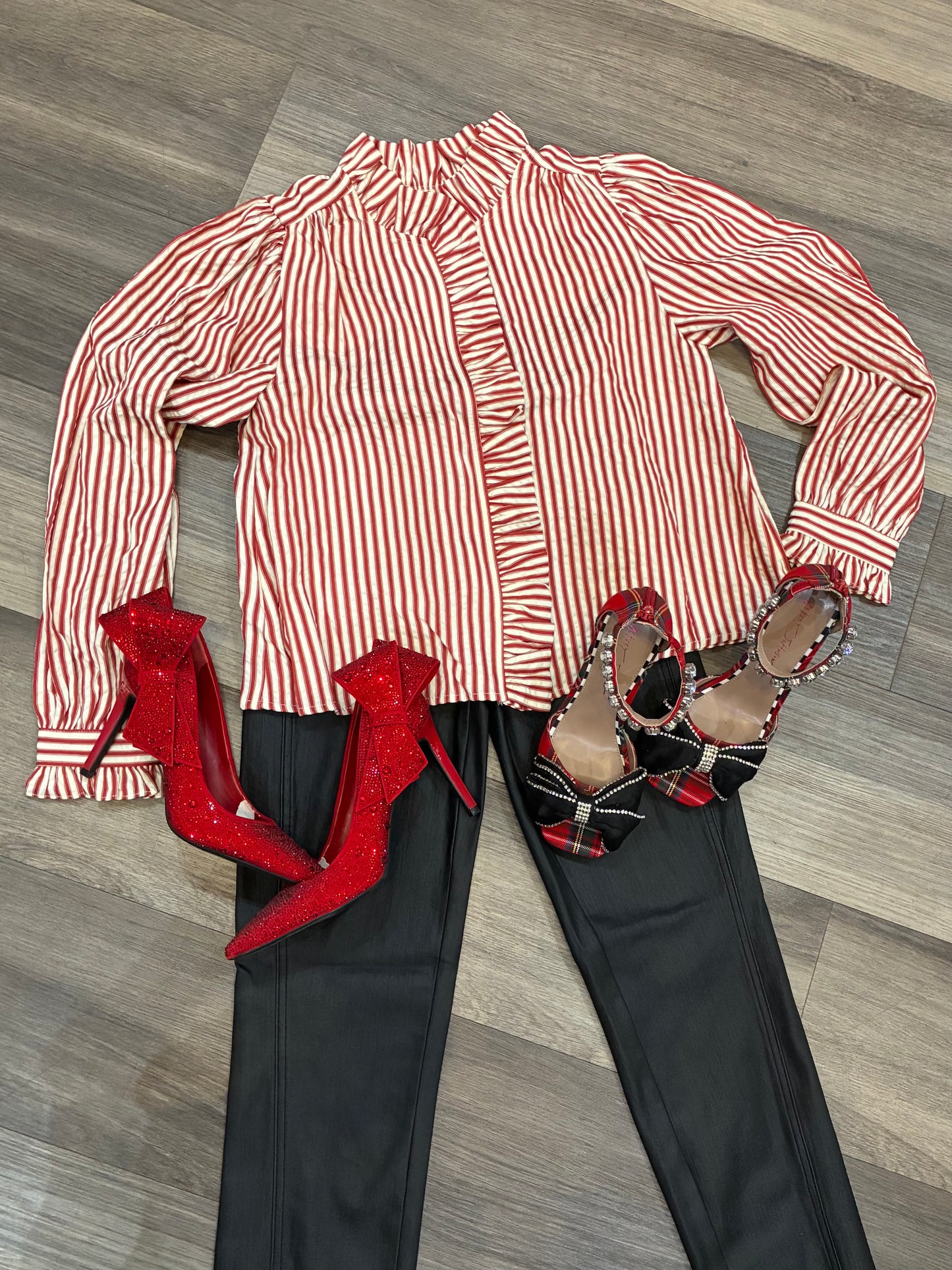 Helen Top in Red Stripe