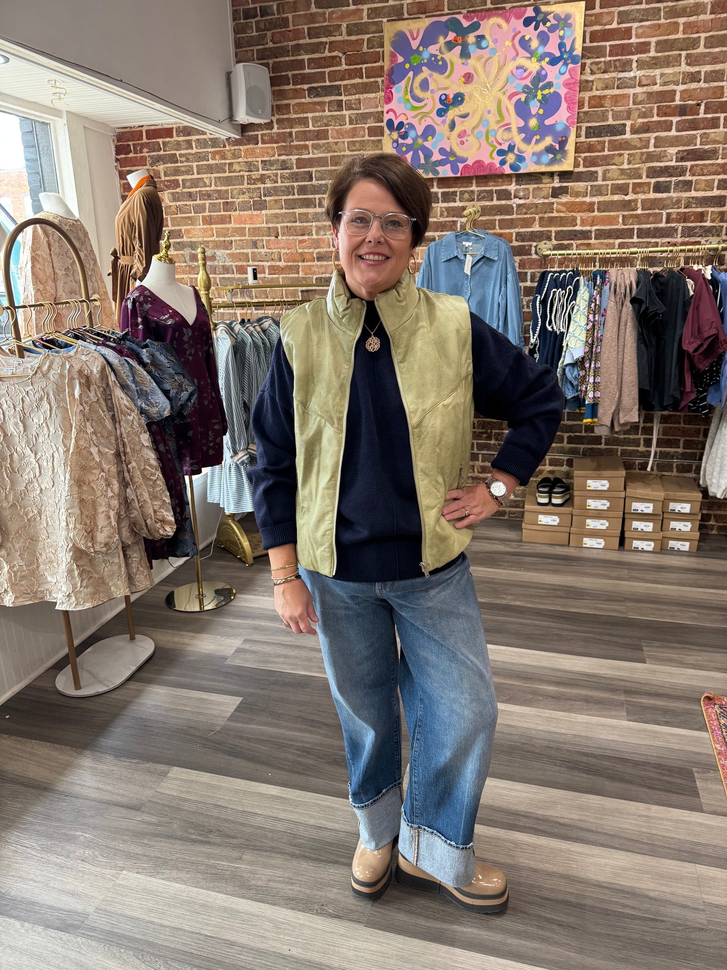 Amelia Vest in Light Green