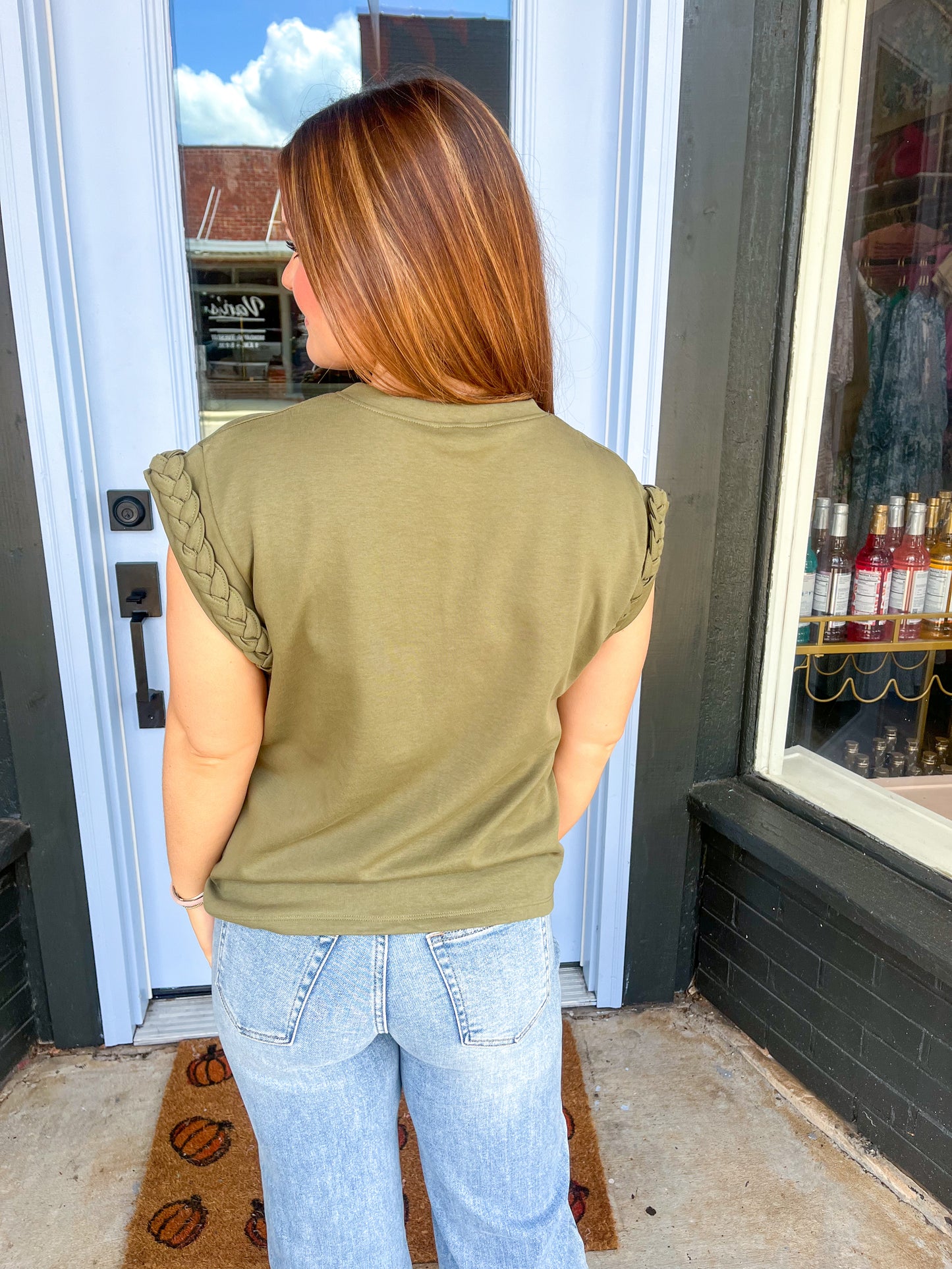 Elizabeth Top in Olive