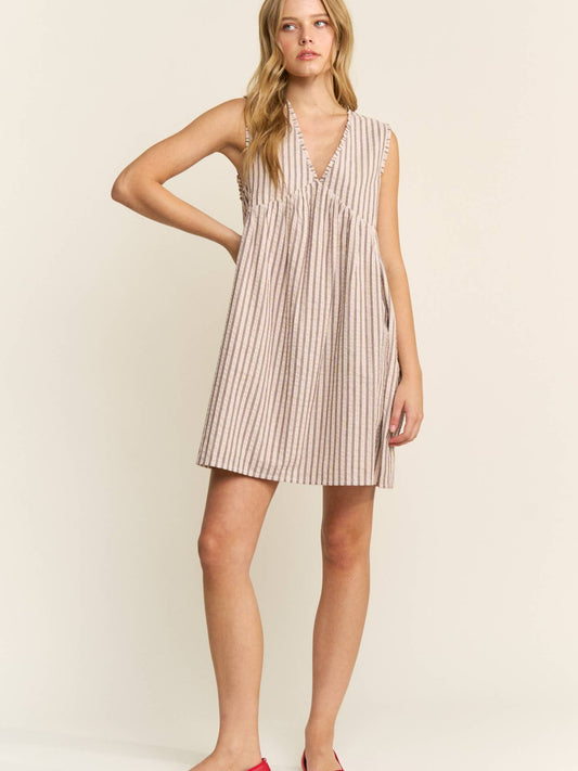 Reese Sleeveless Striped Mini