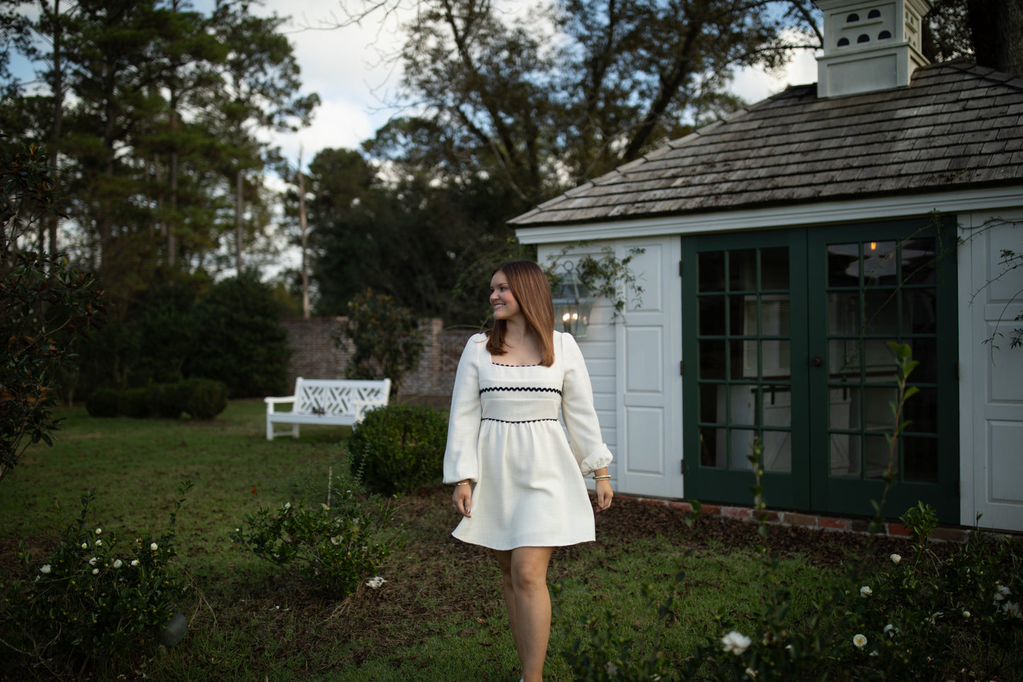 Rachel Scalloped Mini in Cream