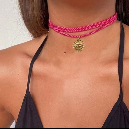 Pink Wrap Necklace