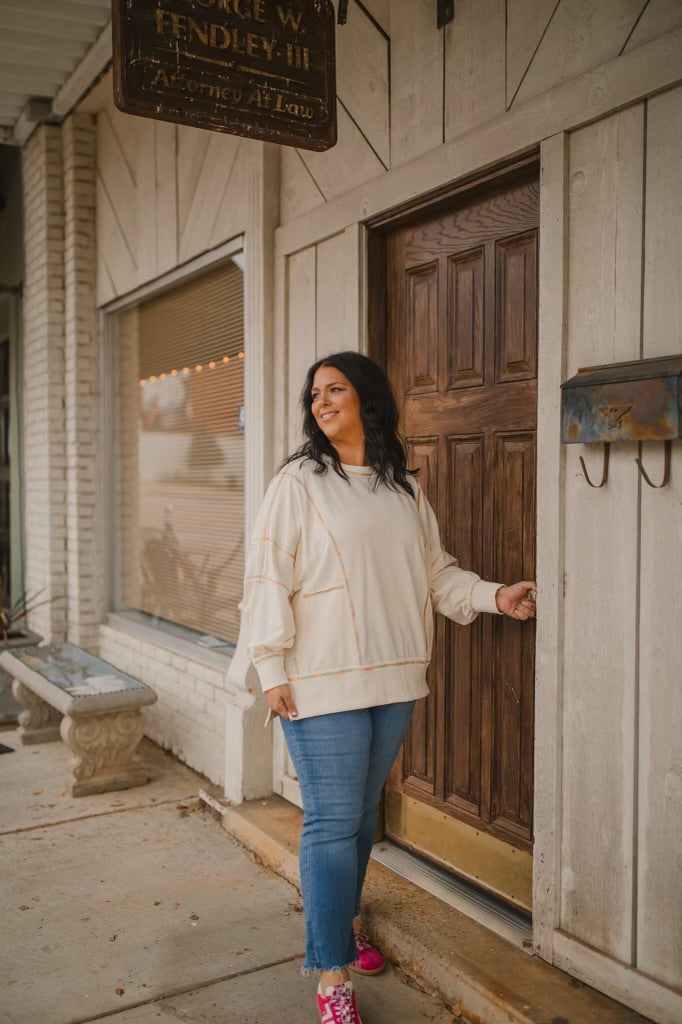 Maeve Sweatshirt in Cream