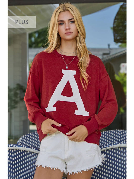 Alabama Sweatshirt in Washed Crimson