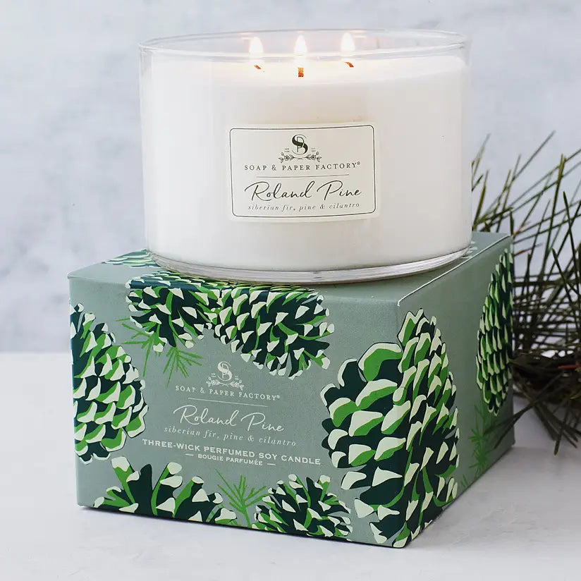 Roland Pine Three-Wick Soy Candle