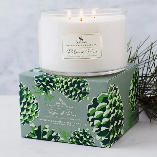 Roland Pine Three-Wick Soy Candle