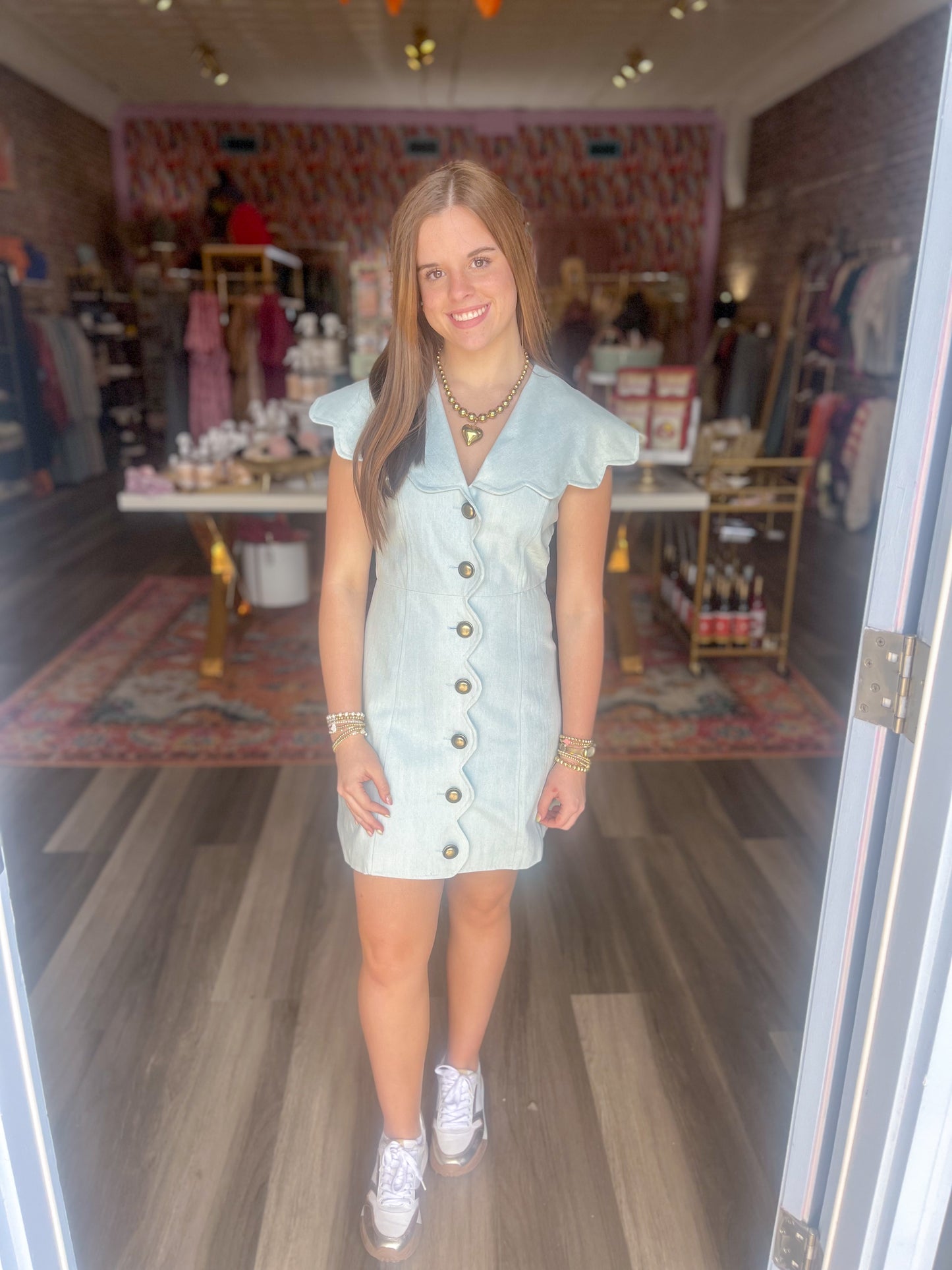 Blair Dress in Light denim