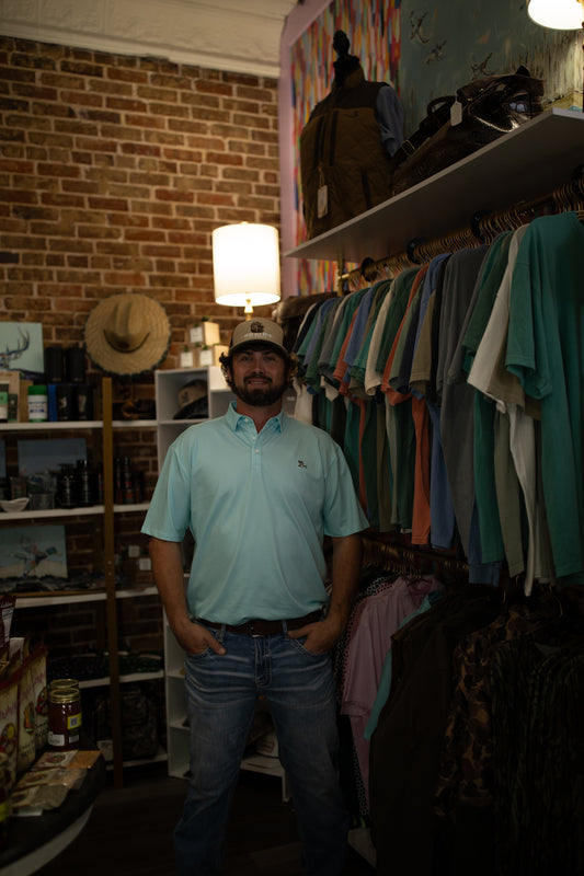 Roost Mallard Polo in Aqua