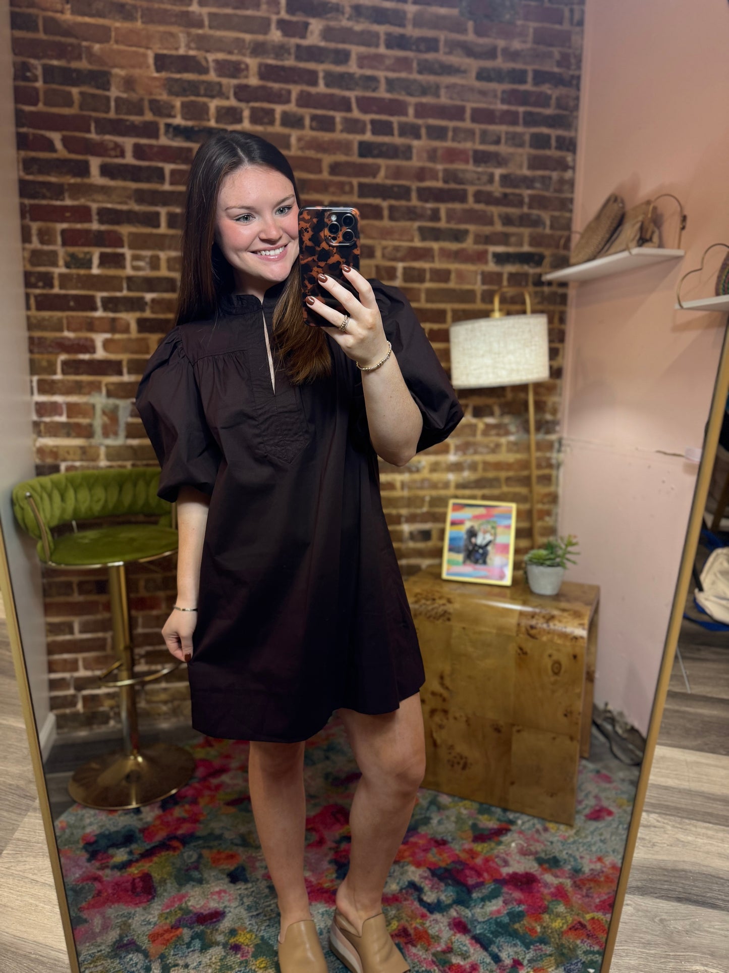 Mary Dress in Brown