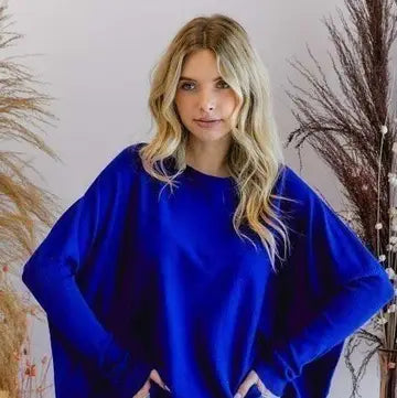 The Bengie Sweater in Cobalt
