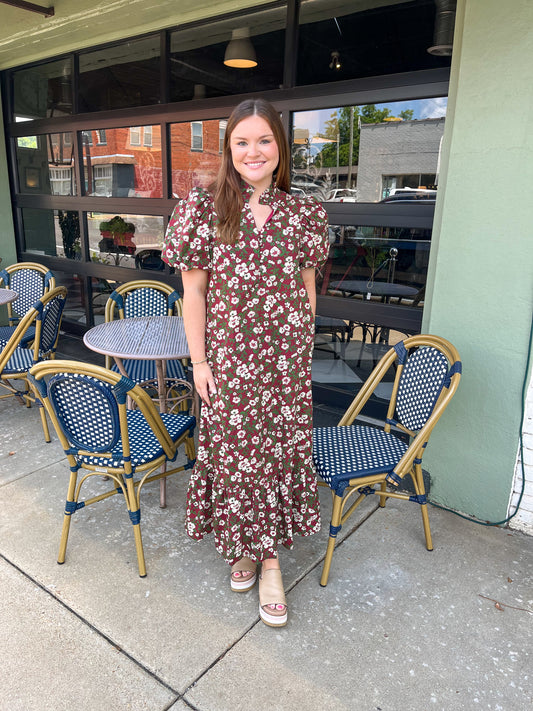 Bridget Midi in Burgundy