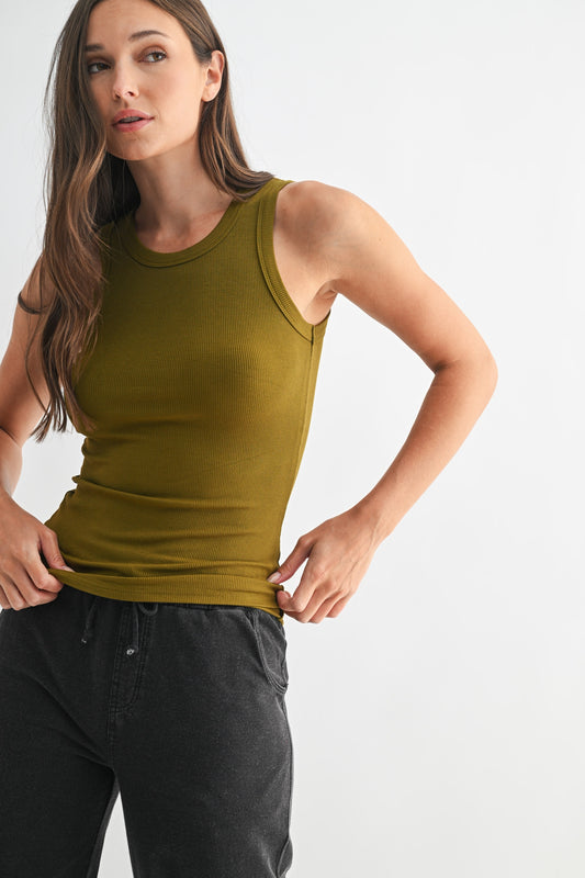 Essential Micro-Ribbed Athleisure Tank Top