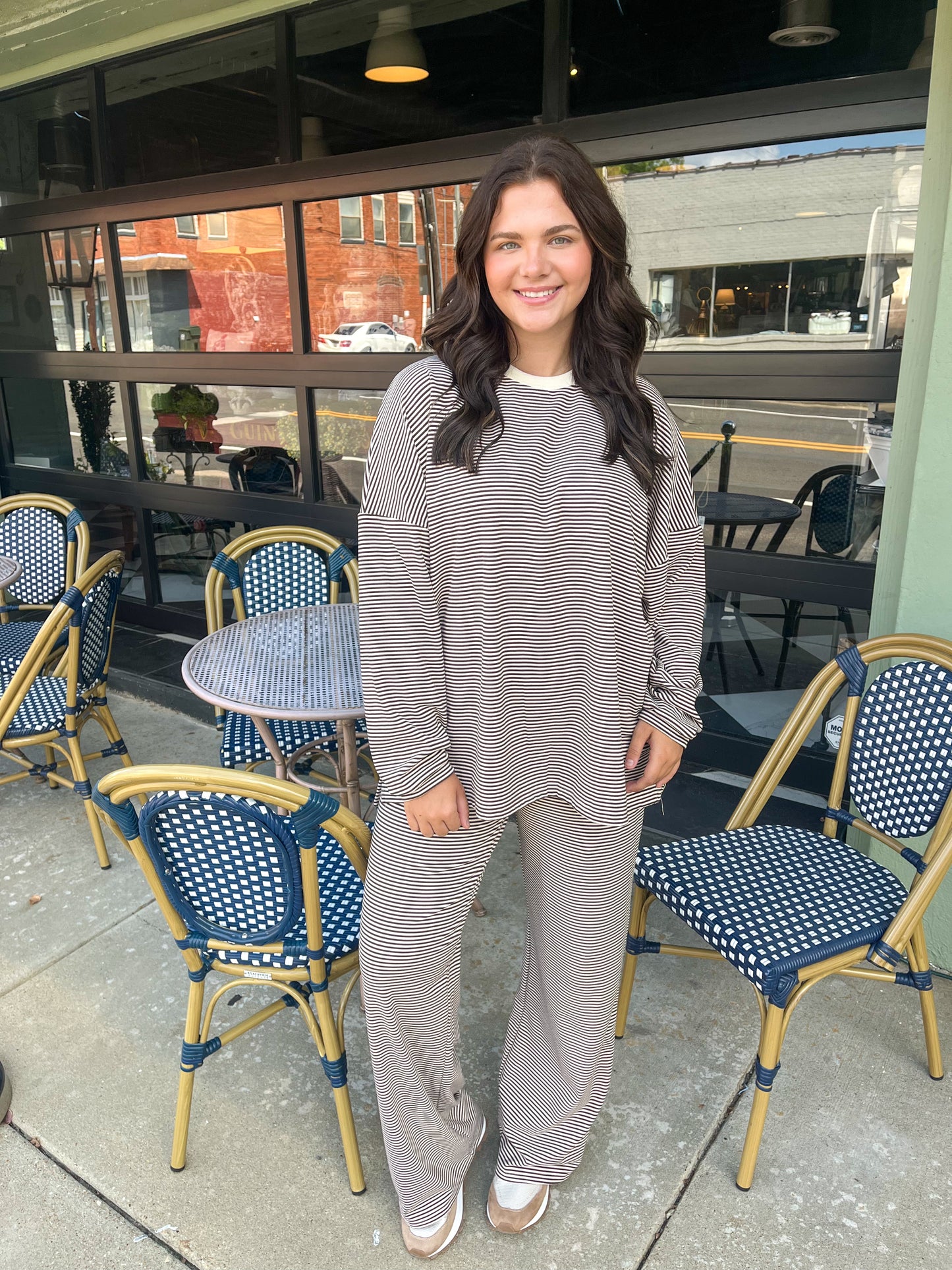 Grace Stripe Fleece Top