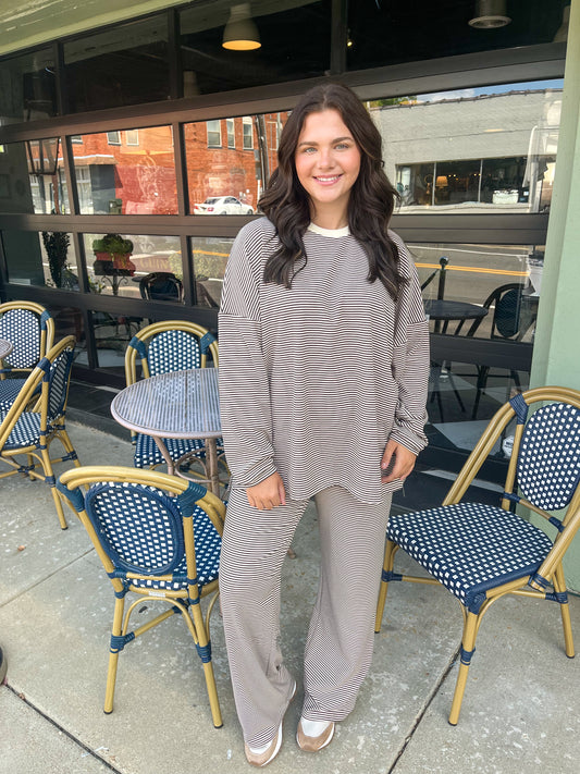 Grace Stripe Fleece Top