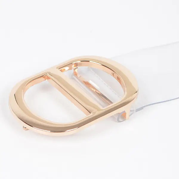 Big Metal Buckle Clear Plus Size Belt