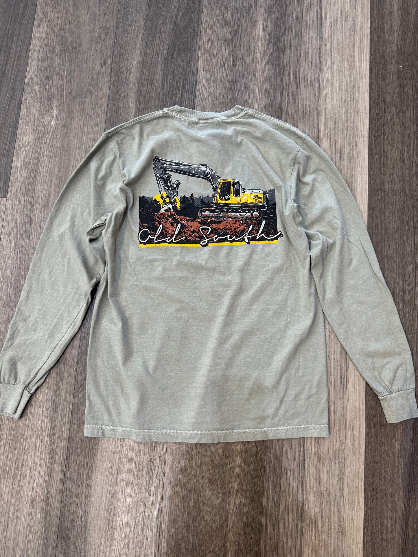 Trackhoe Long Sleeve T-shirt in Sandstone