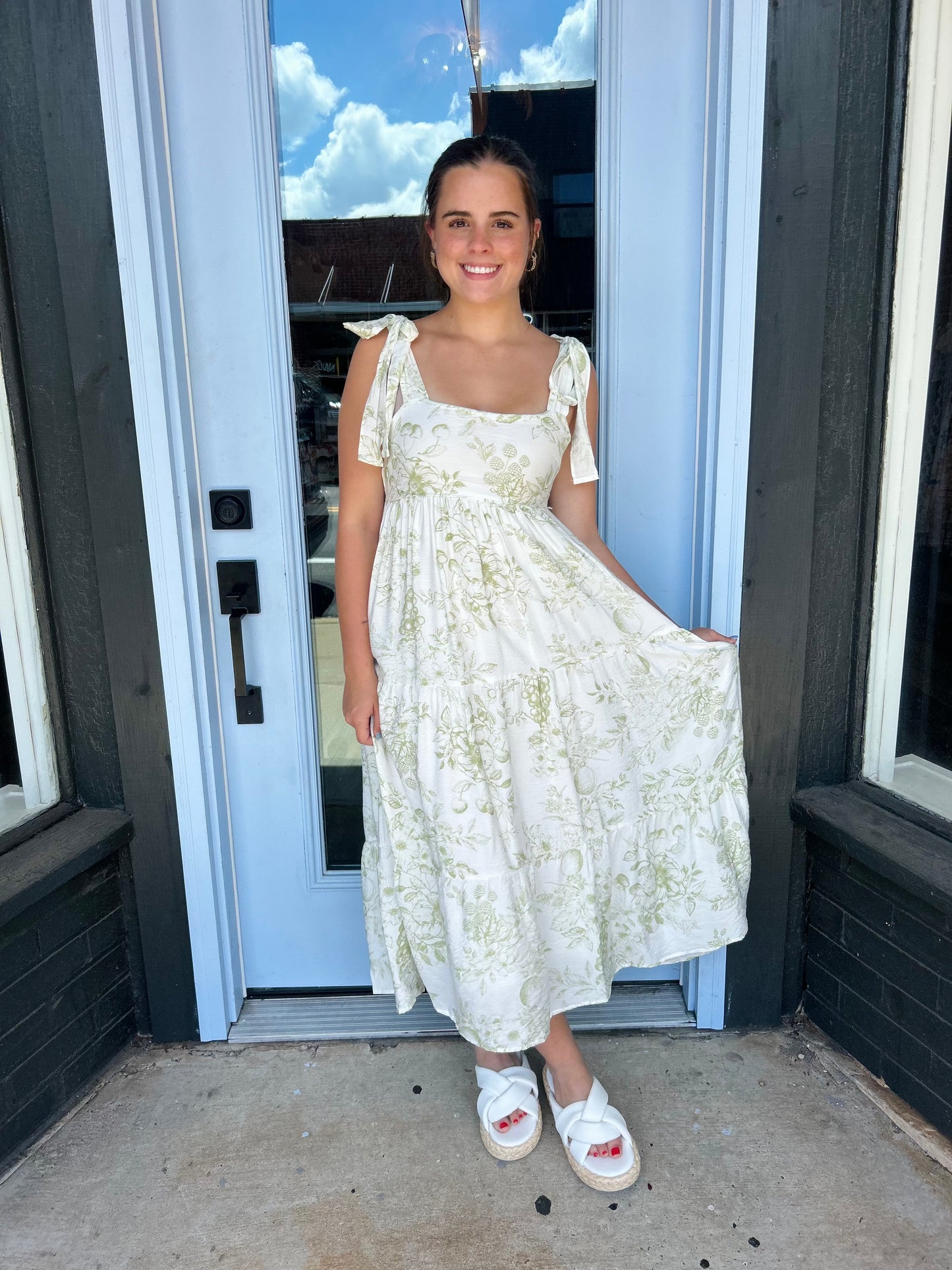 Kendall Midi in Green Floral