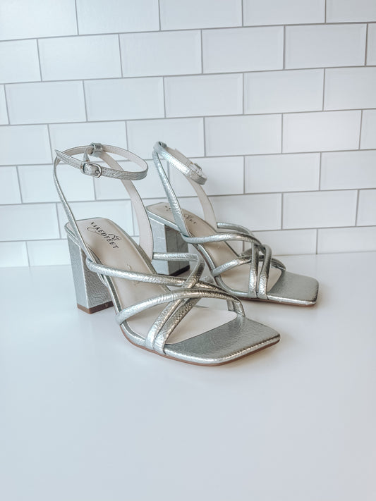 Mood Heeled Sandal in Silver