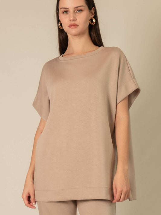 Butter Model Short Sleeve in Taupe