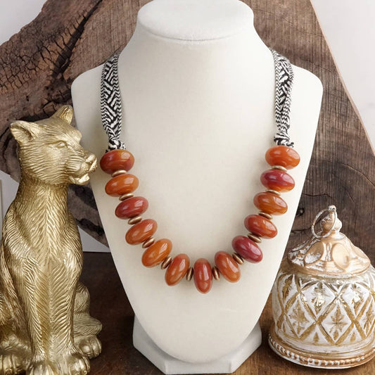 Tie Back Chunky Beaded Necklace