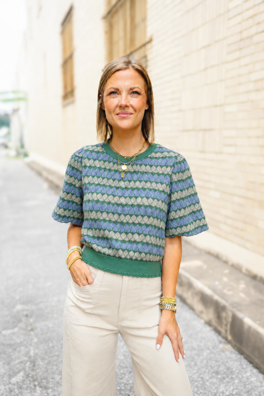 The On Repeat Top in Green