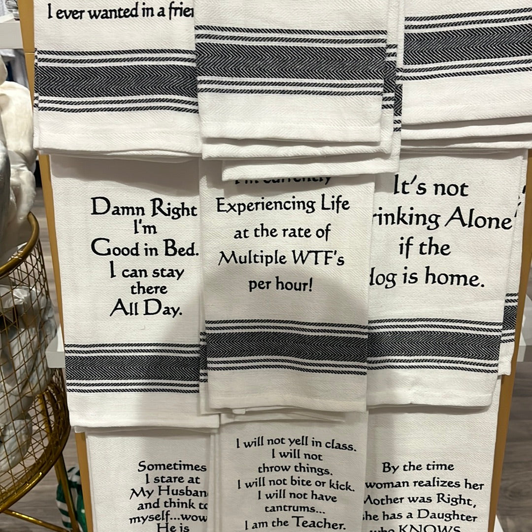 Witty hand towels